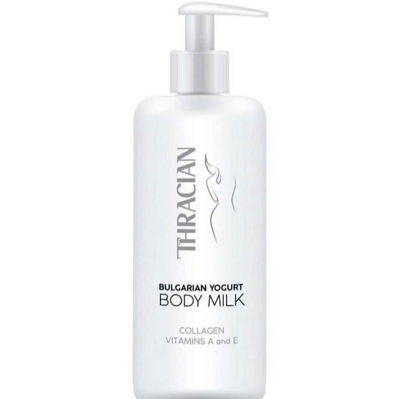 Натурален Лосион за Тяло с Кисело Мляко, 500 мл, суха кожа, нормална кожа, колаген, витамин А, витамин Е, мека кожа, бадемово масло, масло от жожоба, алое вера, еластин, масло от гроздови семки, масло от ший, био козметика, био българска козметика, натурална козметика, органична козметика